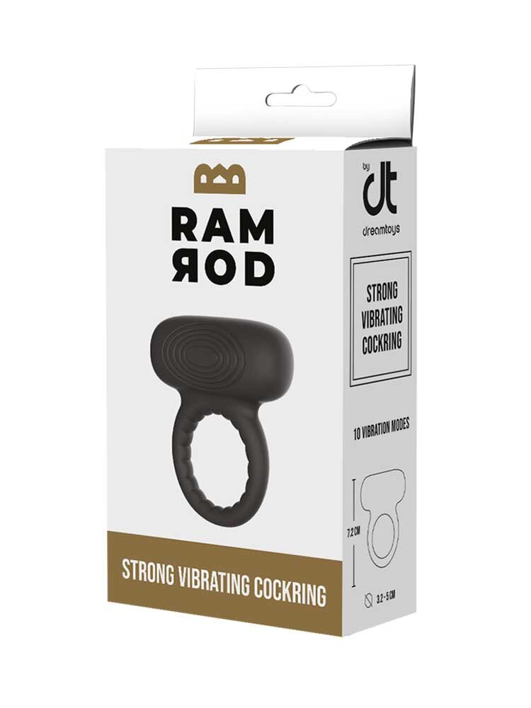 Ramrod Strong Vibrating Cockring Black by Dream Toys