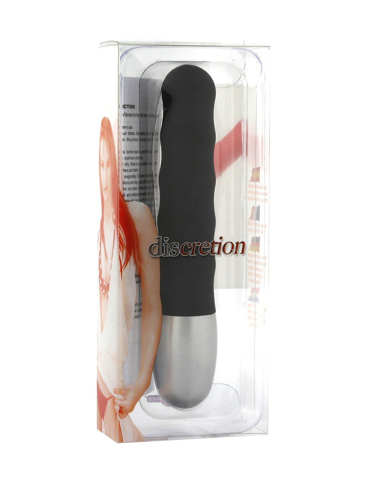 Discretion Ribbed Vibrator Black by Seven Creations