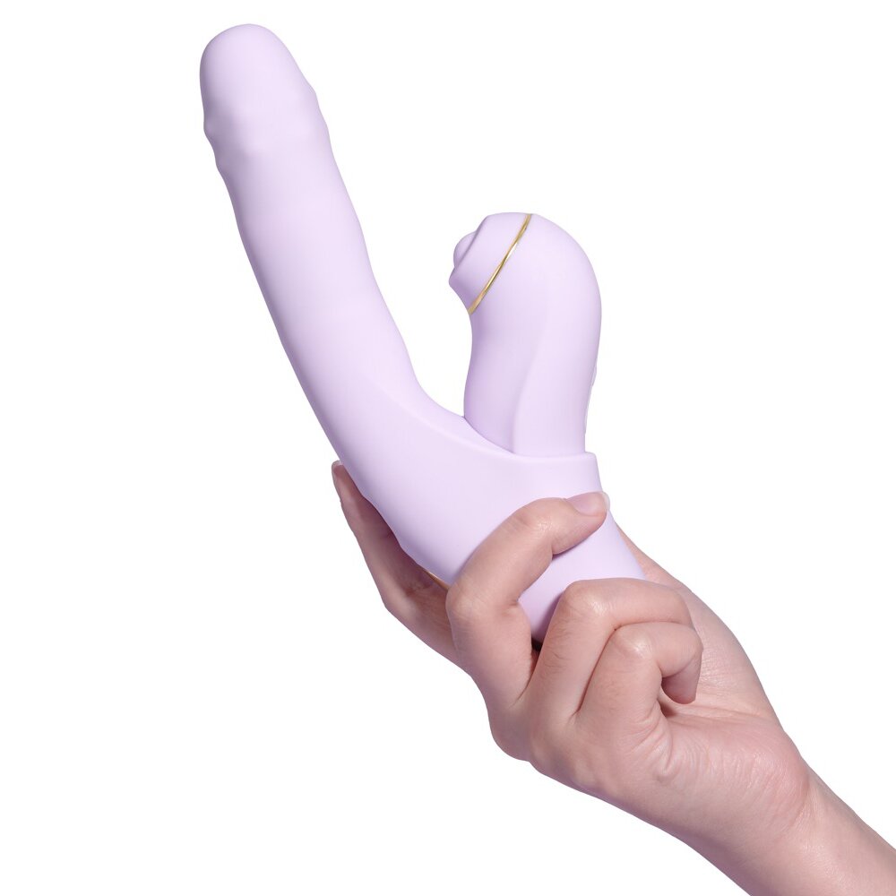 19.6cm DuoGlow Thrusting Beaded APP Vibrator with Pulsating Stimulator Svakom