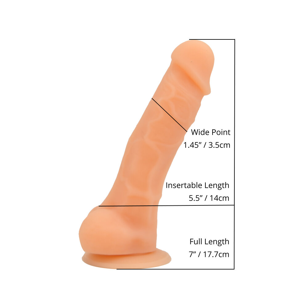 17.0cm Liquid Silicone Realistic Dildo Vanilla Loving Joy