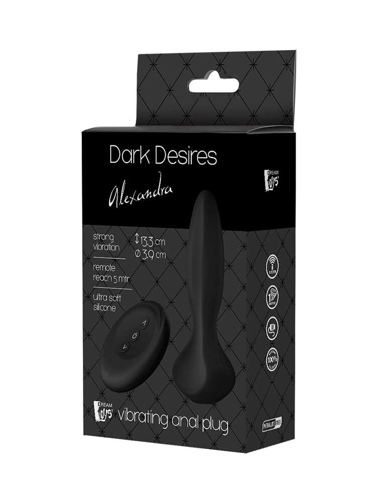 Dark Desires Alexandra Vibrating Anal Plug by Dream Toys