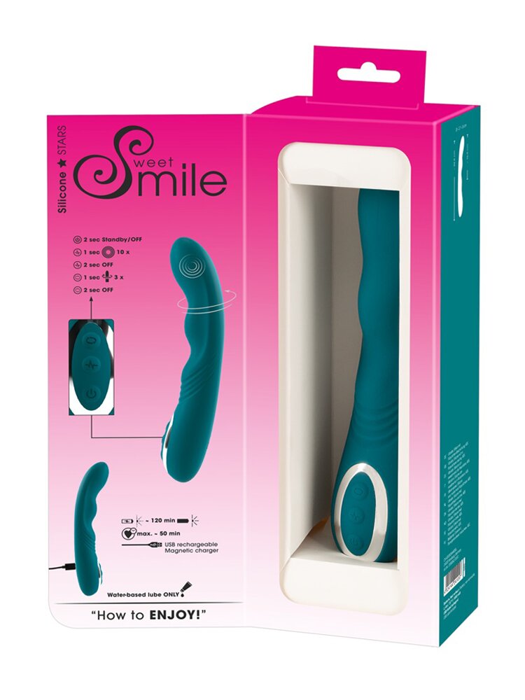 22.8cm Rotating G-Spot Silicone Vibrator Sweet Smile Orion
