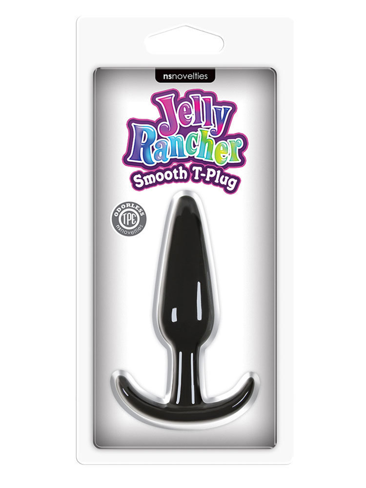 Jelly Rancher Smooth Small Plug Black by NS Novelties
