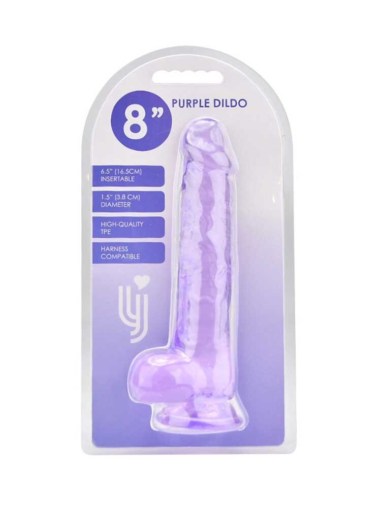 20.0cm Dildo with Balls Purple Loving Joy