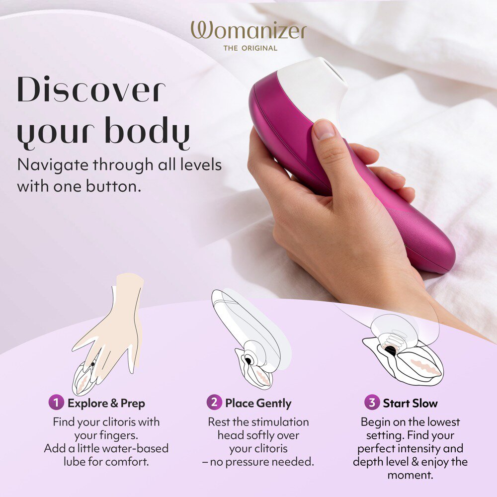 16.0cm PRO Clitoral Stimulator Pink by The Original Womanizer