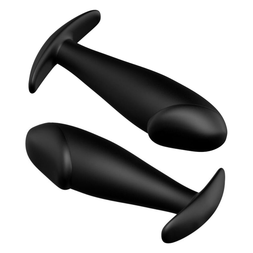 3.2cm Ø Realistic Silicone Butt Plug Black 10.0cm Pretty Love
