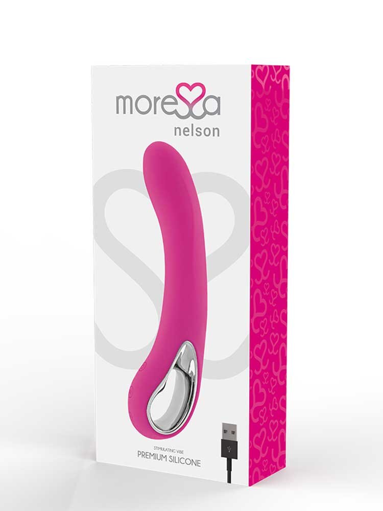 20.0cm Moressa Nelson Premium Silicone Vibrator Pink DreamLove