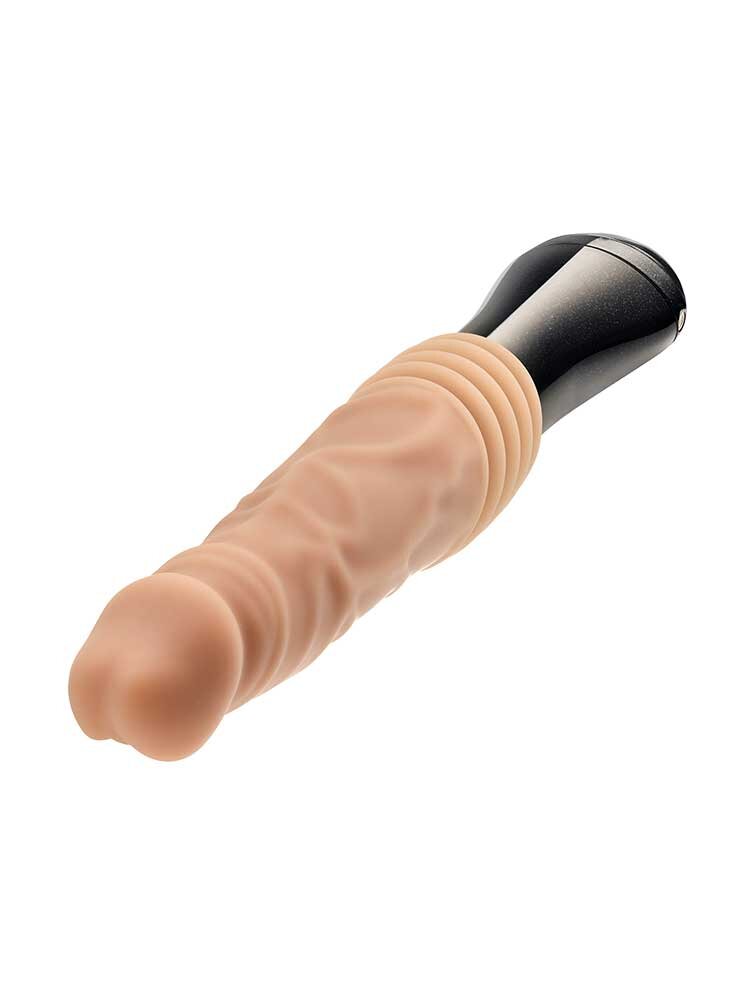 26.7cm Dr Knight Realistic Thrusting Vibrator Vanilla Dr Skin Blush Novelties