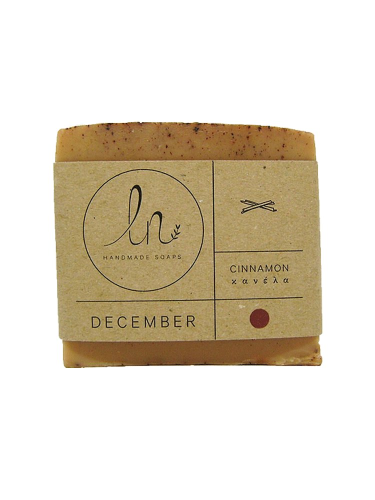 Δεκέμβριος - Σαπούνι με Κανέλα 100gr από LN Handmade Soaps