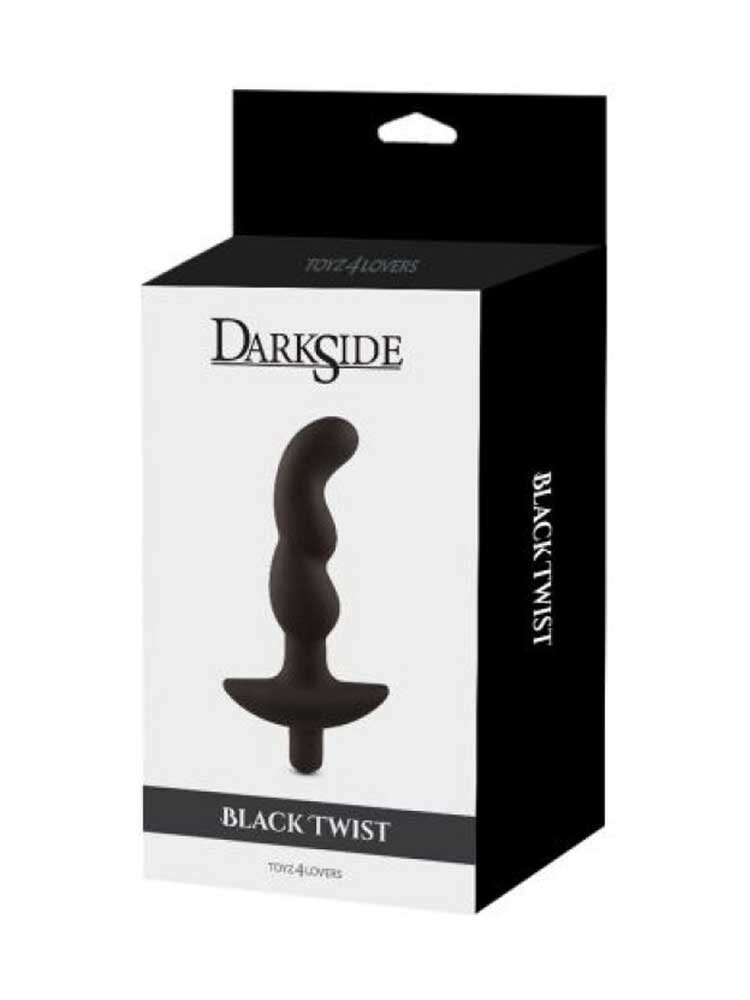 Black Twist DarkSide Vibrating Butt Plug Black Toyz4Lovers