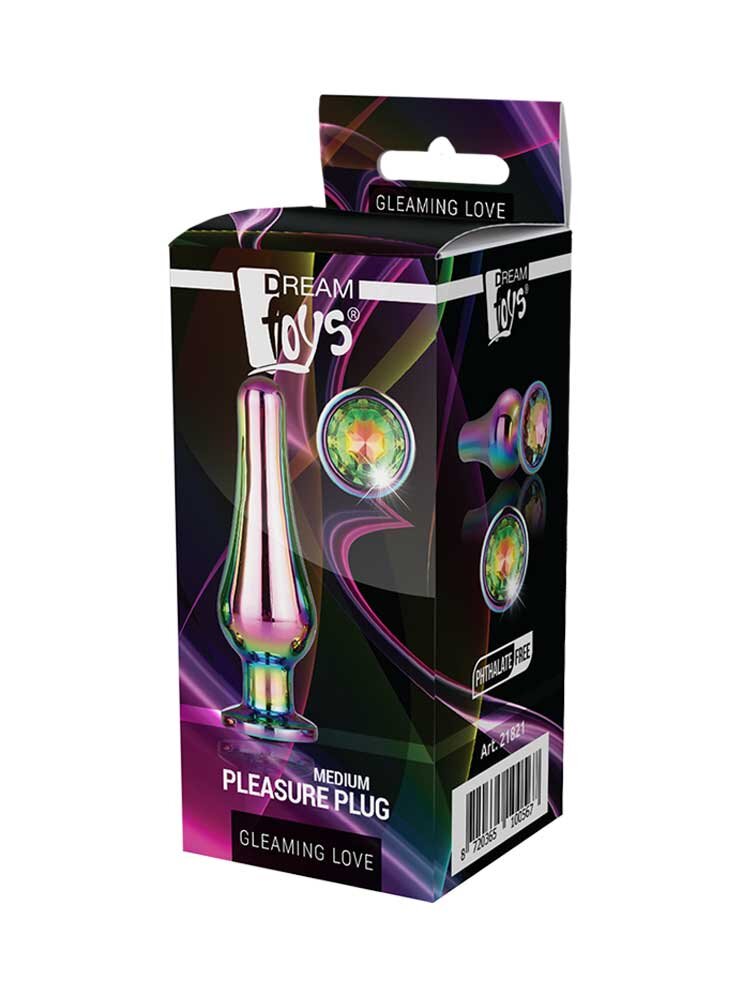 Gleaming Love Pleasure Plug Medium Multicolor by Dream Toys
