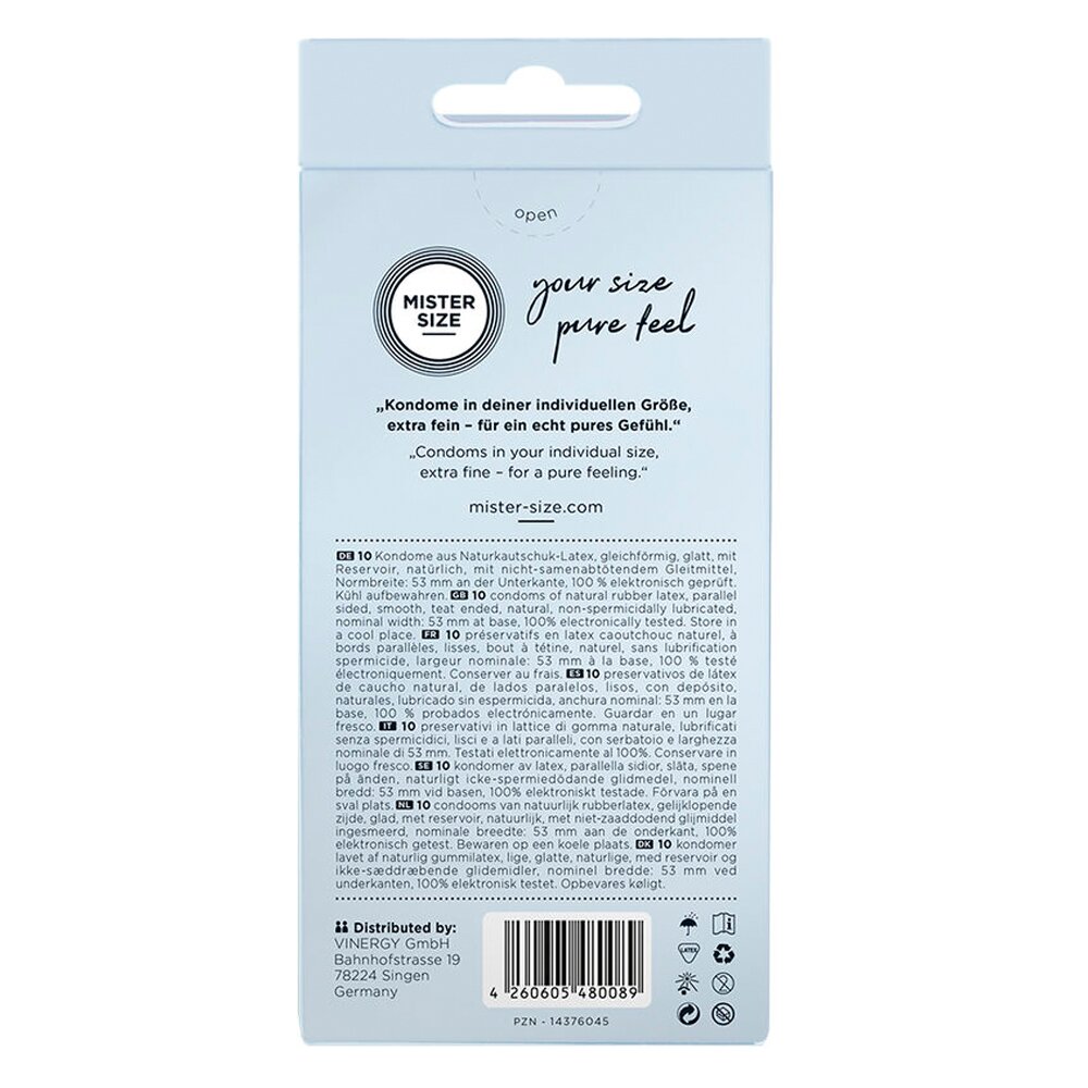Προφυλακτικά  Medium 10 Pack (53mm) Mister Size