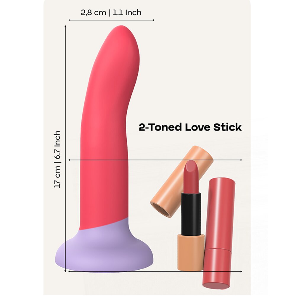 17.0cm Two -Toned Love Stick Medium Dildo Love Signal Dream Toys