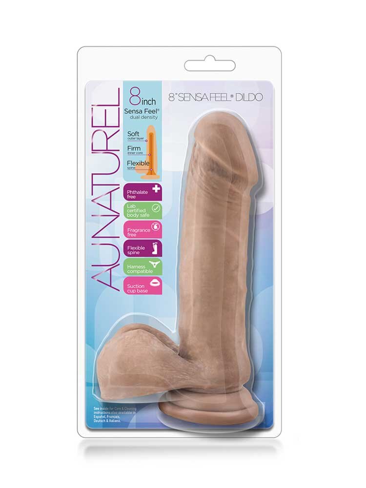 20.3cm Sensa Feel Latin Dildo Aunaturel Blush Novelties