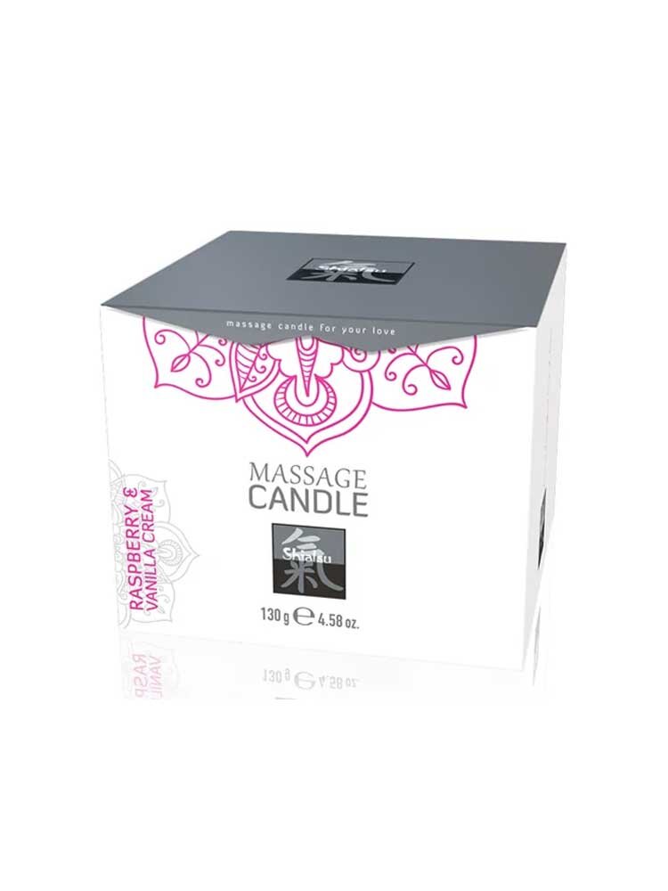 Massage Candle Raspberry & Vanilla Cream 130gr by Shiatsu
