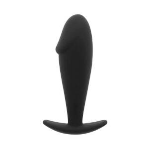 OhMama! Realistic Silicone Butt Plug 10cm Black DreamLove
