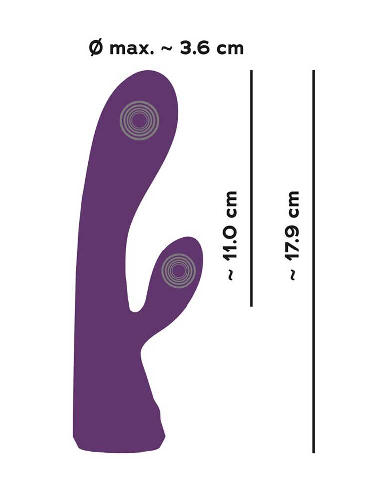 17.8cm Super Soft Double Layer Silicone Rabbit Vibrator Purple You2Toys