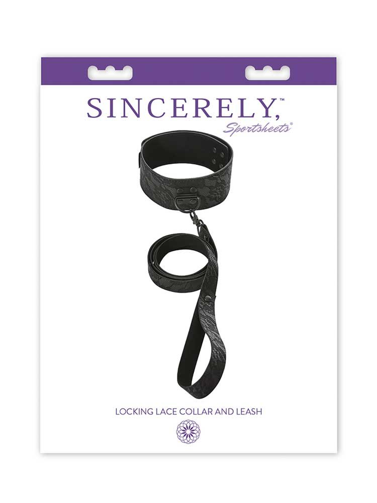 Sincerely Locking Lace Collar & Leash by Sportsheets