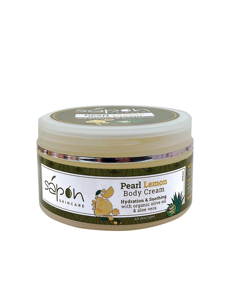 Body Cream Pearl Lemon 200ml Sapon Skin Care