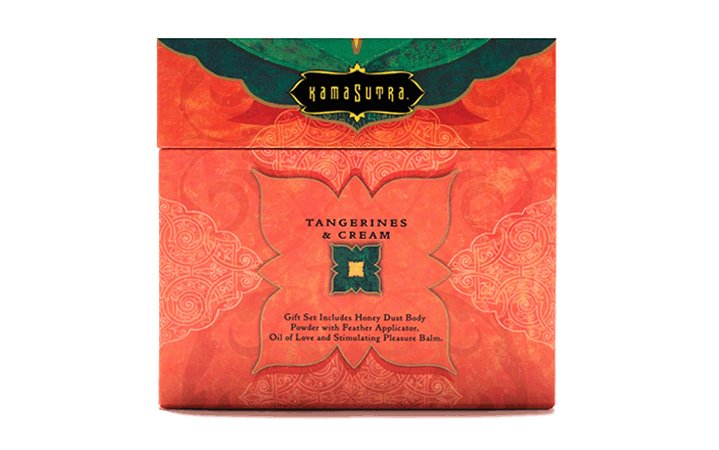 Treasure Trove Tangerine by Kamasutra (Honey Dust 200gr,  Oil of Love 100ml, Pleasure Balm 50ml)