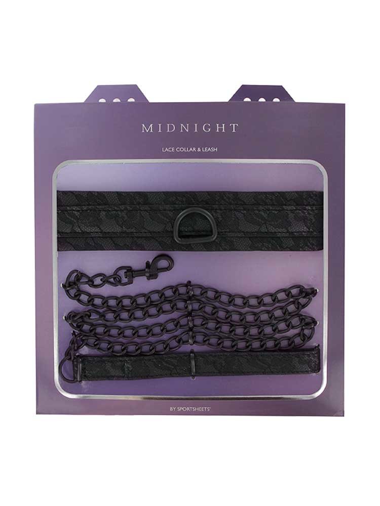 Midnight Lace Collar and Leash by Sportsheets