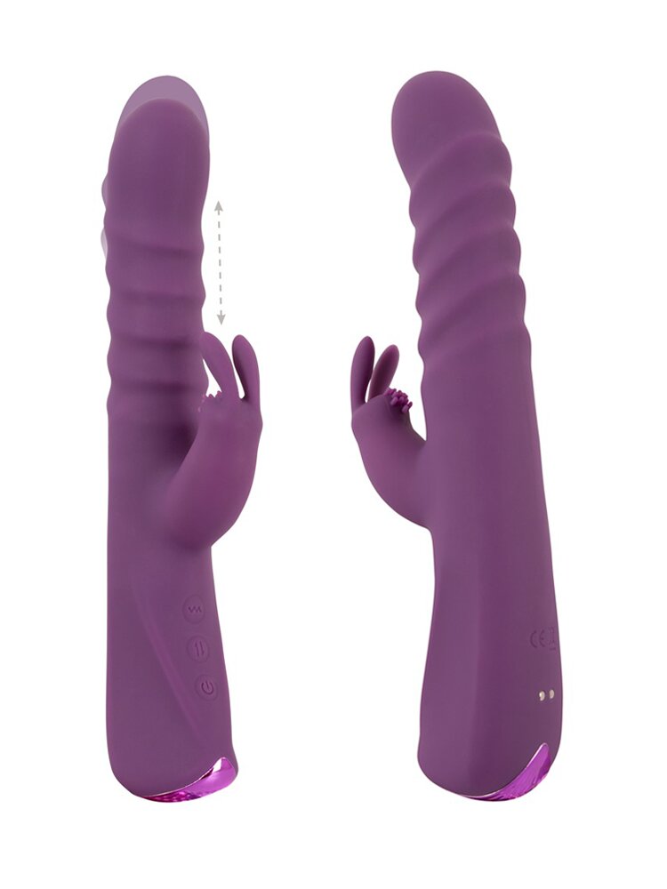 24.1cm Javida 2 Function Silicone Vibrator Purple Orion