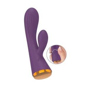 17.8cm Super Soft Double Layer Silicone Rabbit Vibrator Purple You2Toys