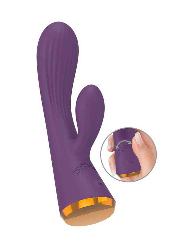 17.8cm Super Soft Double Layer Silicone Rabbit Vibrator Purple You2Toys