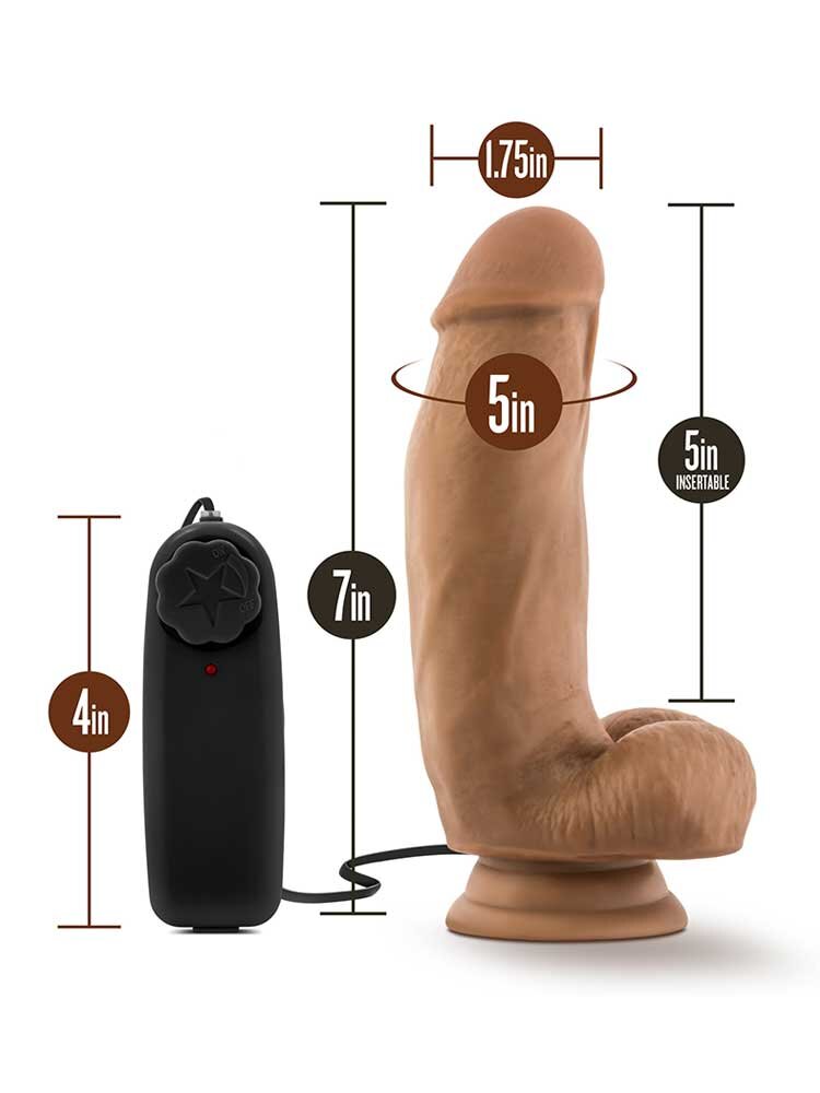 17.7cm MMA Fighter Loverboy Vibrator Brown Blush Novelties