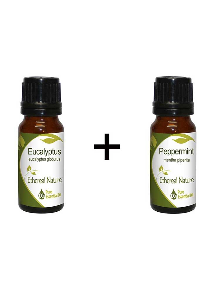 Breath! Σετ για αναπνευστικό (Ευκάλυπτος 10ml + Μέντα 10ml) Nature & Body
