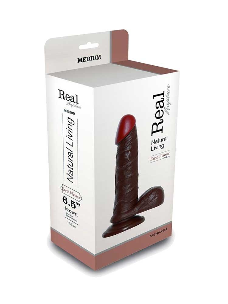 Real Rapture Dildo 16.50cm Brown by Toyz4Lovers