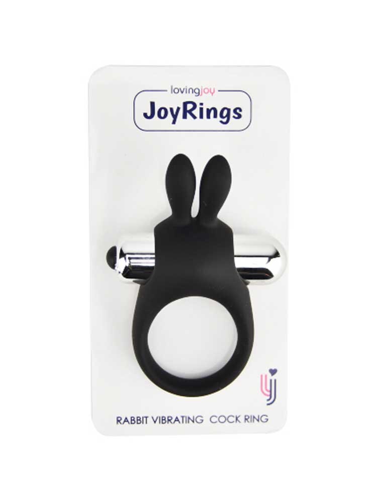 JoyRings Silicone Rabbit Vibrating Cock Ring by Loving Joy