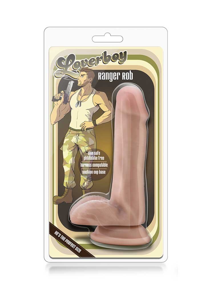 15.2cm Ranger Bob Lover Boy Realistic Dildo Brown Blush Novelties