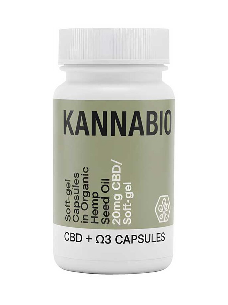 Soft Gel CBD 600mg + Ω3 (30 Κάψουλεςx20mg) Kannabio