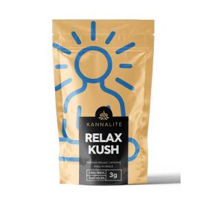 Relax Kush (CBD 14%-CBG 0.45%-CBC 0.35%-CBDV 0.065%-CBT 0.149%-THC<0.3%) Ελληνικοί Βιολογικοί Ανθοί 3gr Kannabio
