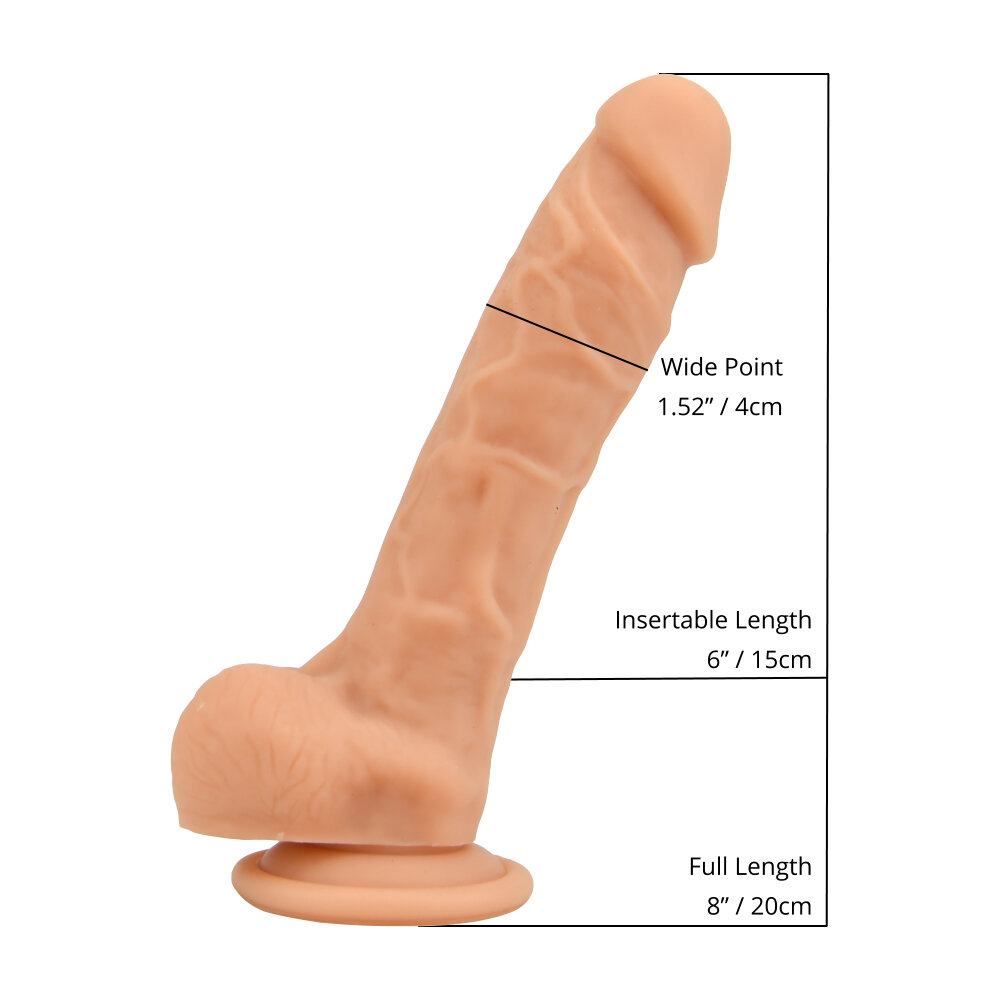 20.0cm Liquid Silicone Realistic Dildo Vanilla Loving Joy