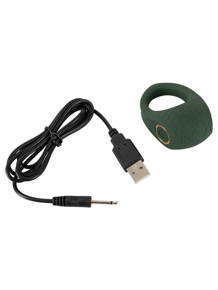 Luxurious Vibrating Silicone Cock Ring Emerald Love Orion