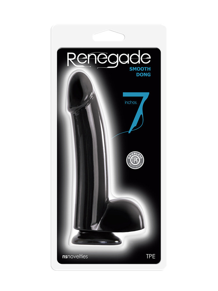 Renegade Smooth Dong 18cm Black by NSnovelties