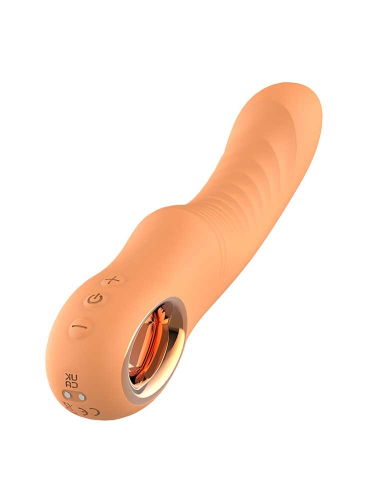 Glam Flexible Ribbed Vibrator Orange Dream Toys