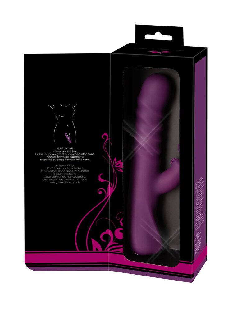 24.1cm Javida 2 Function Silicone Vibrator Purple Orion