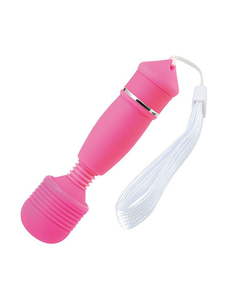 10.5cm Candy Pie Mini Wand Vibrator Pink Toyz4Lovers