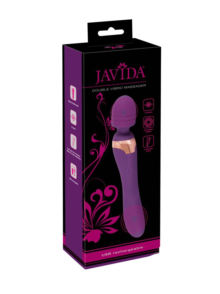 21.8cm Javida Double Vibro Wand Massager Orion
