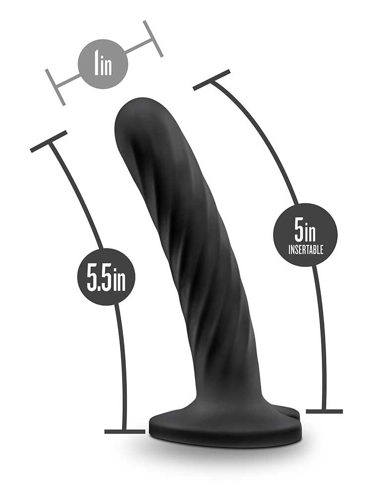 13.2cm Twist Medium Dildo Temptasion Black Blush Novelties