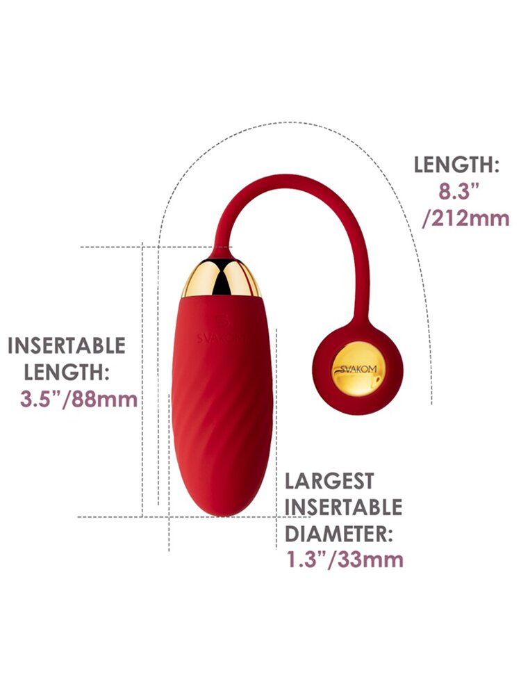 Ella Neo Vibrating Egg with App Red Svakom
