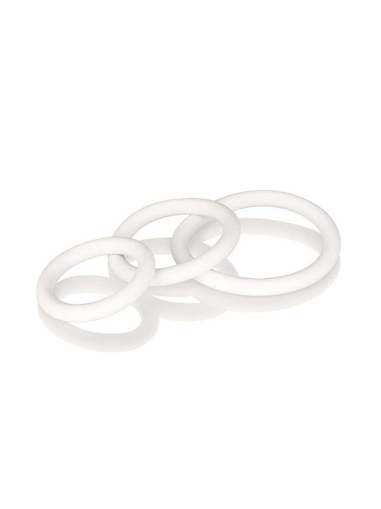 White Rubber Rings 3 Set by Calexotics