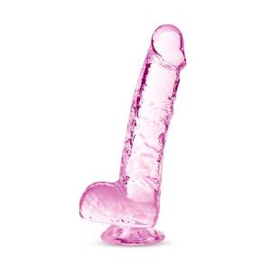 15.2cm Naturally Yours Crystalline Dildo Pink Blush Novelties