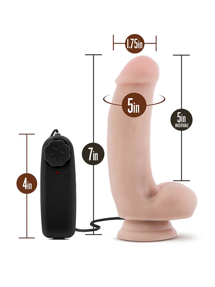 17.5cm Quarterback Loverboy Vibrator Vanilla Blush Novelties