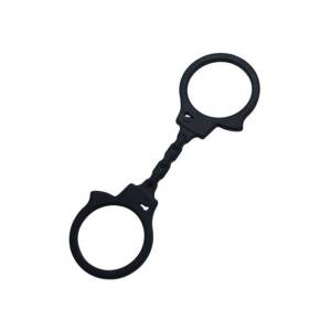 Timeless Silicone Handcuffs Black by Toyz4Lovers
