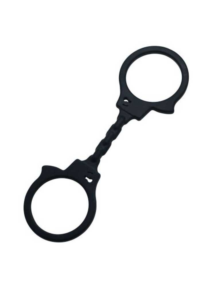 Timeless Silicone Handcuffs Black by Toyz4Lovers