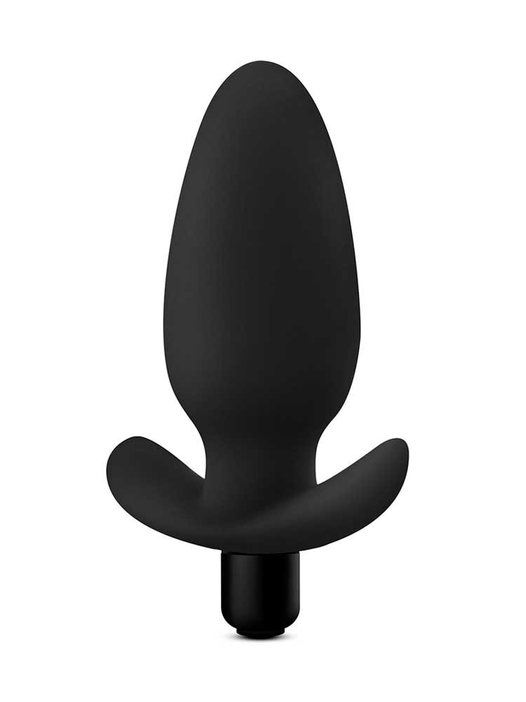 3.8cm Ø Saddle Vibrating Plug Platinum Anal Adventures Black 10.2cm Blush Novelties